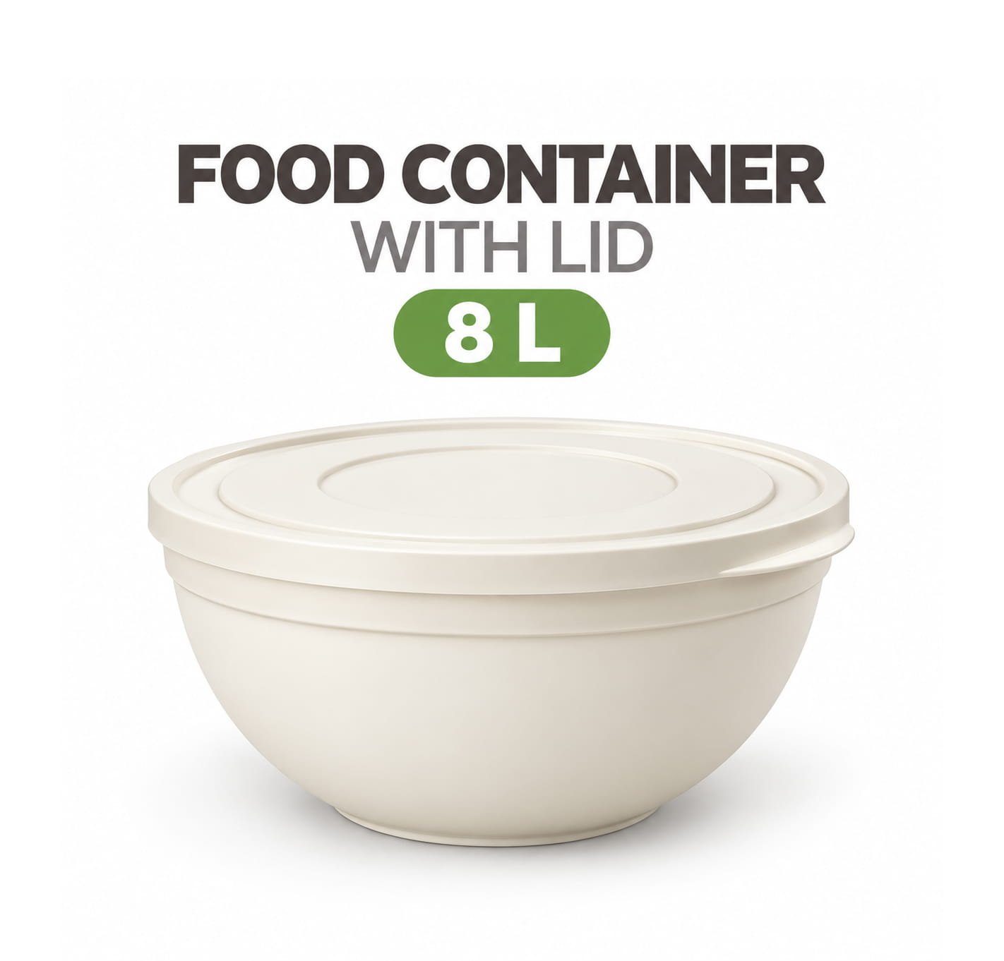 PLASTIC FOOD CONTAINER WITH LID 8 L STORAGE BOWL