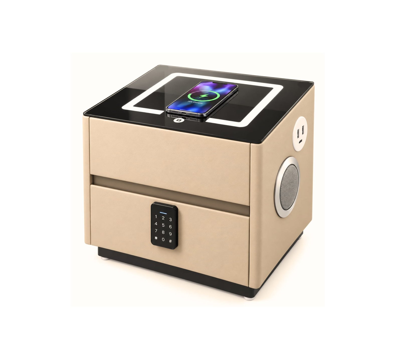 SMART NIGHTSTAND WITH DIGITAL LOCK & CHARGING - BEIJE